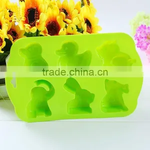 Funny Kitchen Cute Cake Mold Silicone Ice Trays Mini Animals Shape thumbnail-1