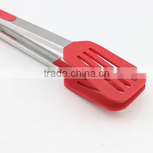Silicone Stainless Steel Kitchen Tongs With Locking Clip thumbnail-4