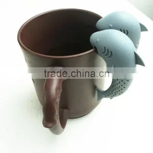 16159 Silicone Shark Infuser Loose Tea Leaf Strainer Herbal Spice Filter Diffuser thumbnail-5