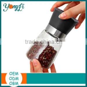 New 2016 Food Grade Empty ABS PP Glass Pepper Grinder Bottle thumbnail-3