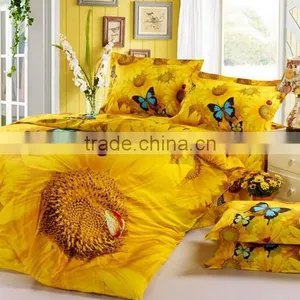 New Design Digital Maple Leaf Printed Hotel Bed Sheet thumbnail-5