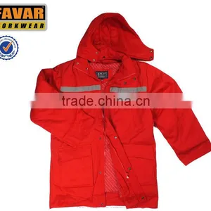Winter Men's Quilted Cotton Long Work FR Jacket Reflective Jacket thumbnail-1
