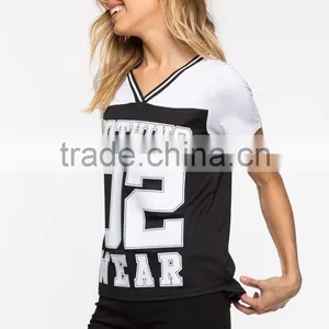 100% Cotton V Neck Sport t Shirt Wholesale China thumbnail-2