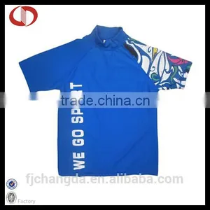 Short Sleeve Boys Lycra Swim Shirt With Print thumbnail-1