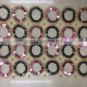 Machine Embroidered Bead Sequin Accessories for Garment thumbnail-1