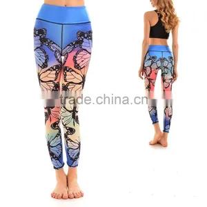2017 Wholesale Online Shopping Cheap High Waist Custom Design Fitness Pants Yoga Leggings For Women thumbnail-2