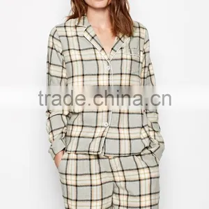 Plaid Cotton Set in Pajamas Women Photos thumbnail-1