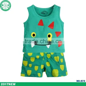 Sleeveless Design Soft Cotton Kids Clothing Newborn Baby Clothes thumbnail-2