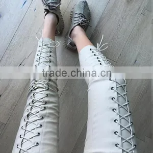 Runwaylover 5092 New Style Ladies High Waist Tie Suede Pant thumbnail-2