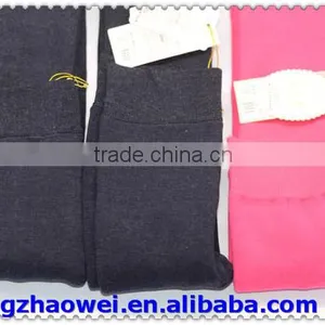 Plain Dyed Soft Fleece Inside Embroidered Kids Pantyhose thumbnail-5