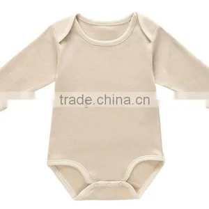 Wholesale 100% Organic Cotton Baby Romper Solid Strip Pattern Baby Newborn Bodysuit thumbnail-2