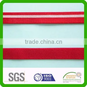 Satin Face Plush Back Nylon Lycra Stripe Elastic Strap thumbnail-1