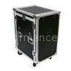14U Aluminum Plywood DJ Mixer Rack Flight Case With Wheels thumbnail-1