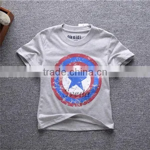 (Hot) Cheapest T-shirt for Boys, Cotton T-shirt Wholesale, Captain America T-Shirt for Children thumbnail-3