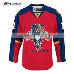 Athletic Custom Hockey Gear Sublimated Team Game Hockey Jerseys Whosale Practice Hockey Uniform thumbnail-1