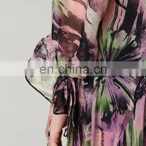 CHEFON Floral Print Elegant Chiffon Design Evening Dresses Sale thumbnail-3