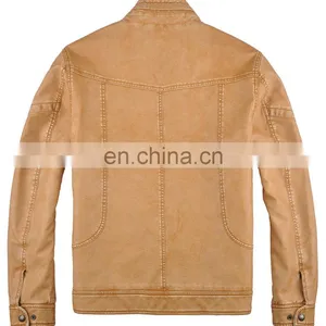 2016 Latest Fashion Hot Selling High Quality Handsome PU Jacket Men thumbnail-3