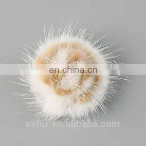 Fluffy and Cute Factory Price Mink or Fox Fur Flowers thumbnail-2