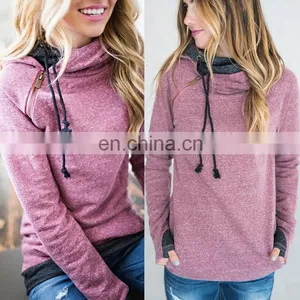 China Supplier Fashion Women Hoodies Sweatshirt Zipper Pullover Jacket Hoode Outwear Coat Tops thumbnail-1