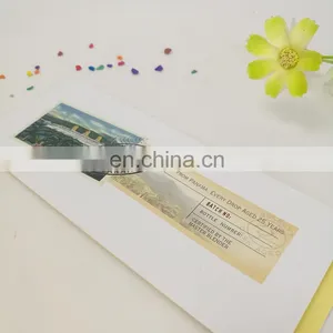 China Factory Wholesale Custom Removable Tourism Entrance Ticket Self Adhesive Sticker for Traveler Mailing thumbnail-1