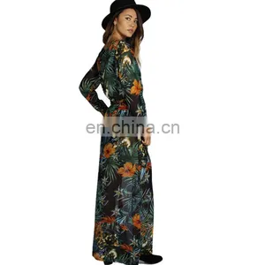 Hot Fashion Ladies Long Sleeve Fancy Maxi Dress thumbnail-2