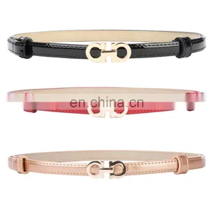 Grace Karin Women Ladies Girls Adjustable Thin Skinny Polyurethane Leather Waist Belt CL010483 thumbnail-1