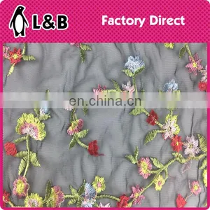High Quality Popular Embroidery Polyester Mesh Fabric thumbnail-6
