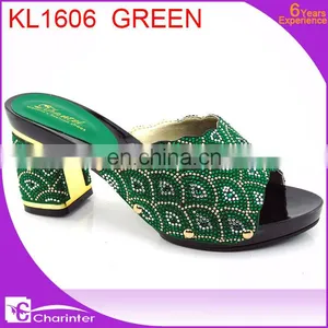 African Slipper Ladies High Heel Shoes Latest Shoes Slipper thumbnail-2