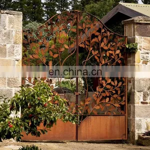 Corten Steel Villas Metal Fencing Gate for Backyard thumbnail-1