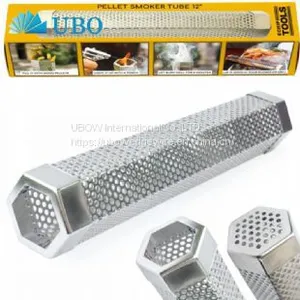 12 Inches Stainless Steel Hexagonal BBQ Smoking Tubes thumbnail-1