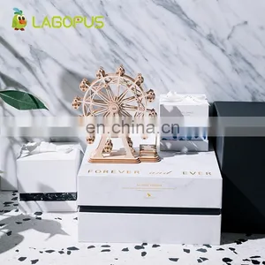Lagopus DIY 3D Wooden Animal&Building Puzzle Game Assembly Toy Gift for Children Kids Adult Model Kits thumbnail-4