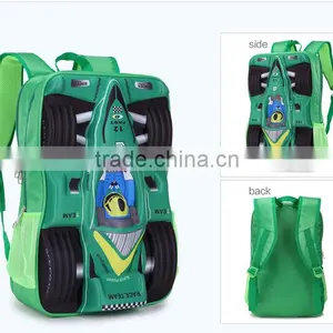 Children Cartoon 3d Cars School Backpack Book Bags thumbnail-4