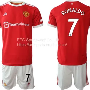 2021/22 Season Manchester United #7 Ronaldo Home Jersey&Shorts thumbnail-1