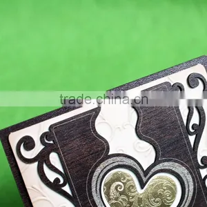 Top Grade 2016 Elegant Heart Wooden Fancy Wedding Cards thumbnail-5