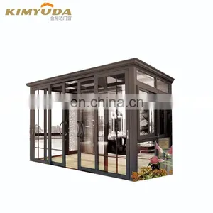 JYD Factory Customized Construction Aluminum Panels Glass Houses Modern Glass Sunroom Glass Roof Panels Houses Sun Room System thumbnail-4