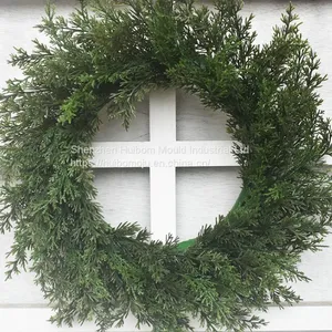 46mm 0.6kg Christmas Wreath With Ribbon and Bells, Outdoor Indoor Christmas Wreaths Garland Ornaments Christmas Decorations thumbnail-5