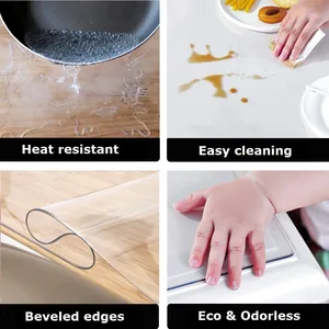 Fuxing Sofa Covers Nape de Table Cloth Pvc Transparent Table Protector thumbnail-2