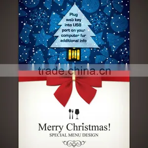 2014 New China Products for Sale Mordern Christmas Gift Paper Greeting USB Business Card thumbnail-5