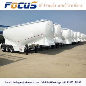 Tri Axles 40cbm 50t Bulk Powder Cement Tank/Tanker Truck Semi Trailer for South Africia,Cement Trailer, Cement Tank Trailers thumbnail-3