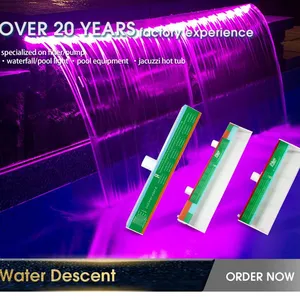 Swimming Pool Waterfall Wall Water Fountain Decoration Sheer Acrylic thumbnail-4