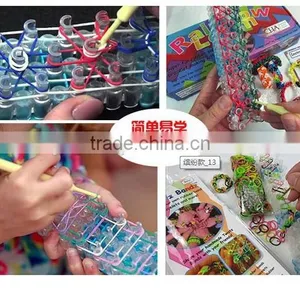 Popular Colorful Rainbow Bands Rubber Kids Kit Bands 200/300/600pcs Factory OEM Cheap Price thumbnail-4