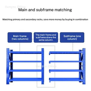 High Capacity Industrial Rack, Refined Cold Rolled Steel With Wave-shaped Beam for Heavy Duty Tool and Equipment Storage, Best Selling thumbnail-3