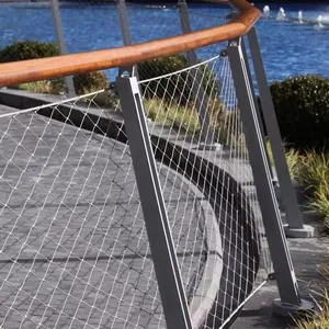 Durable Stainless Steel Wire Rope Mesh Net Woven Braided Cable Mesh for Zoo Bird Cage Protection thumbnail-5