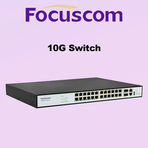 L3 Managed Ethernet Switch, 24-Port 10G SFP+ With 2-Port 100G QSFP28 Uplinks, High-Performance Aggregation Layer Network Switch Focuscom S5863-24H2QC thumbnail-3
