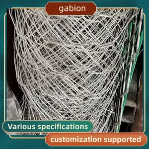 Landscape Anti-corrosion Gabion Mesh, Flood Control Hexagonal Woven Wire Mesh, Good Permeability Gabion Mesh, and Reno Mattress thumbnail-2