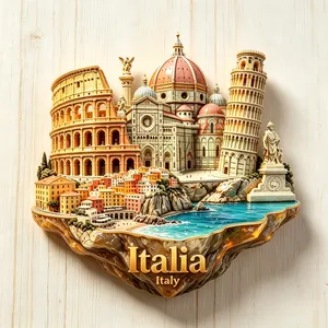 3D Resin Fridge Magnet Custom Logo Travel Souvenir Refrigerator Sticker Home Ornament thumbnail-2