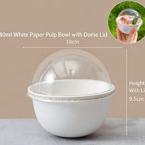 Mini Small Saucer for Dim Sum Appetizers, Biodegradable Pulp Molded Plate, Use at Parties & Catering Events thumbnail-1