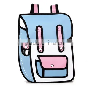2d 3d Cartoon Bags School Backpack thumbnail-4
