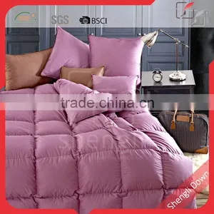 Box Stitch Microfiber Pure Goose Down Filled Bedding Quilt thumbnail-1