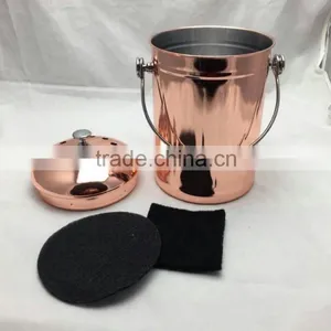 Copper-Plated Stainless Steel Compost Bin With Two Odor-Absorbing Filters - 1 Gallon thumbnail-1